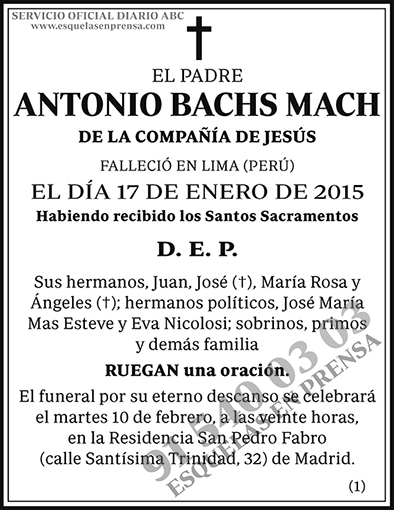 Antonio Bachs Mach